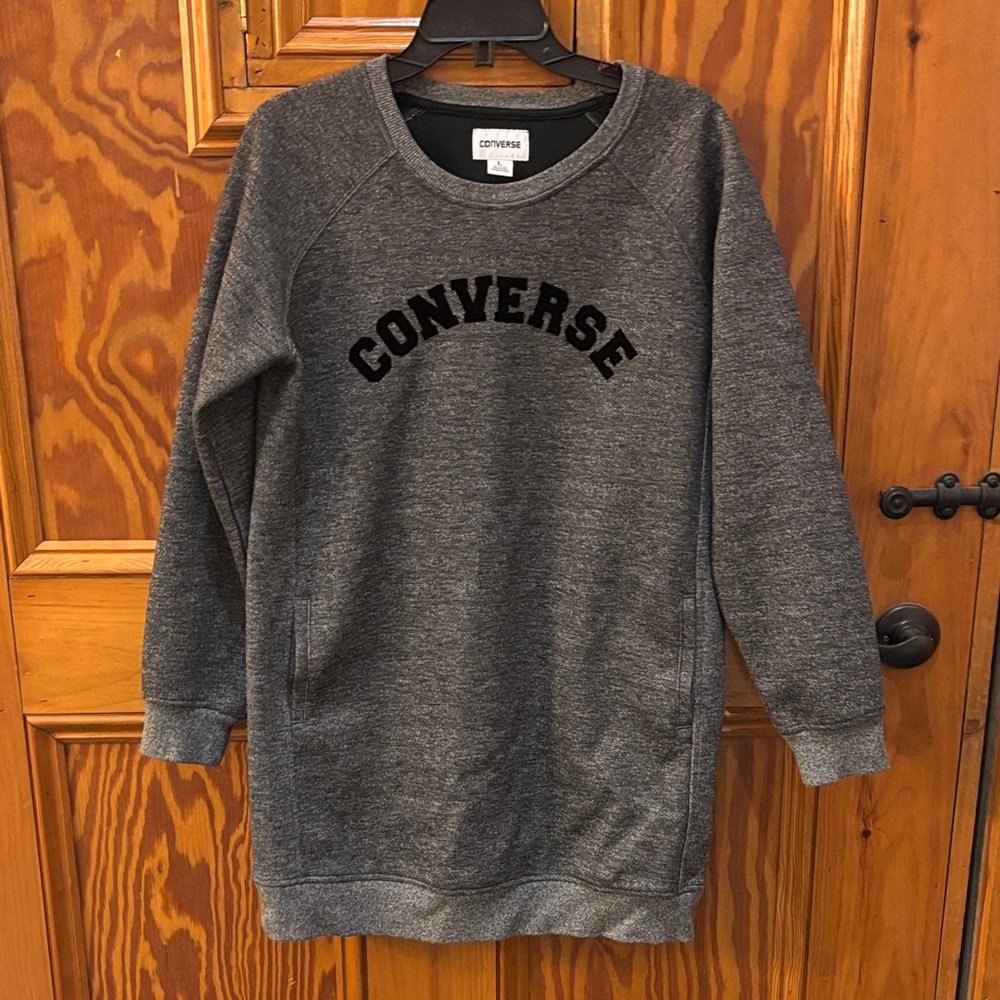Converse Charcoal Sweatshirt Dress size large